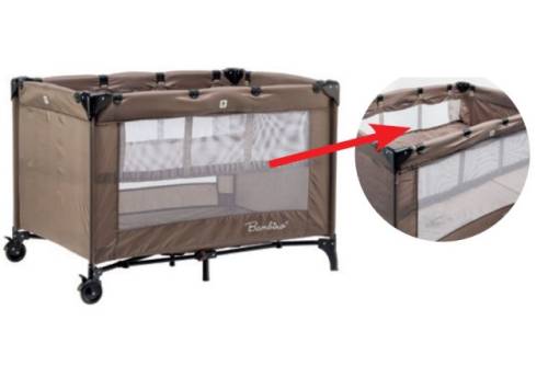 Foto van bedverhoger Bambino in taupe.